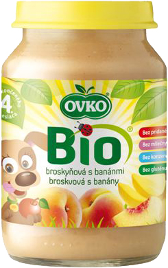 Bio broskvová s banány OVKO 190 g