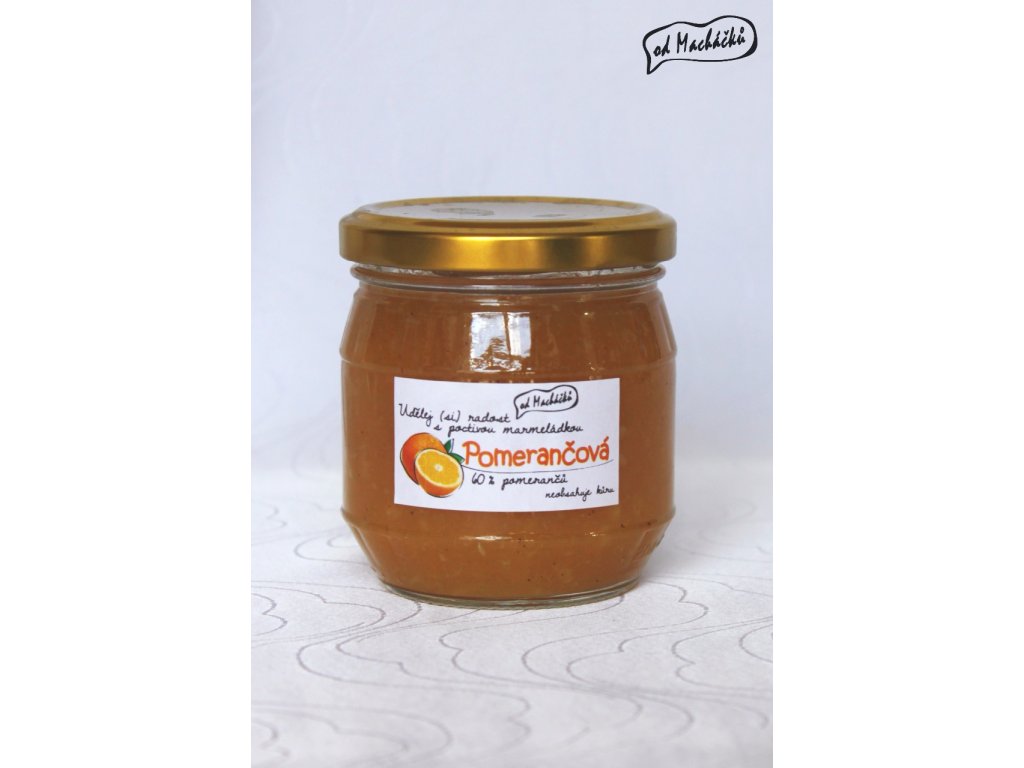 Marmeláda BEZ CUKRU pomerančová 200g - Od Macháčků