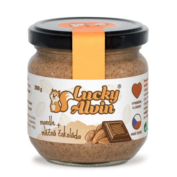 Lucky Alvin - mandle + mléčná čokoláda 200g