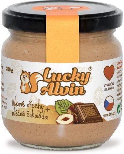 Lucky Alvin Lískové ořechy + mléčná čokoláda 200g