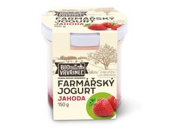 BIO farmářský jogurt jahodový - 150 g