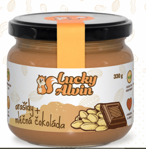 Lucky Alvin - arašídy + mléčná čokoláda 330g